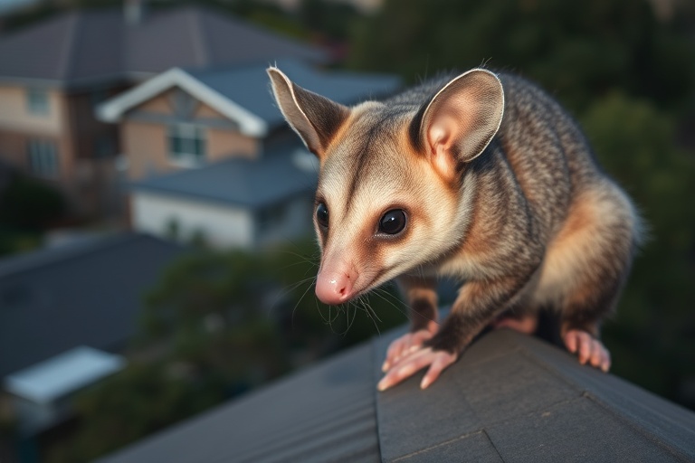 Possum in Wyndham Vale residential area